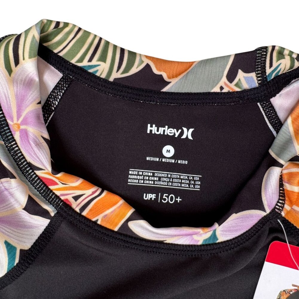 Hurley Women's UPF 50+ Long Sleeve Rashguard NWT - Picture 3 of 4